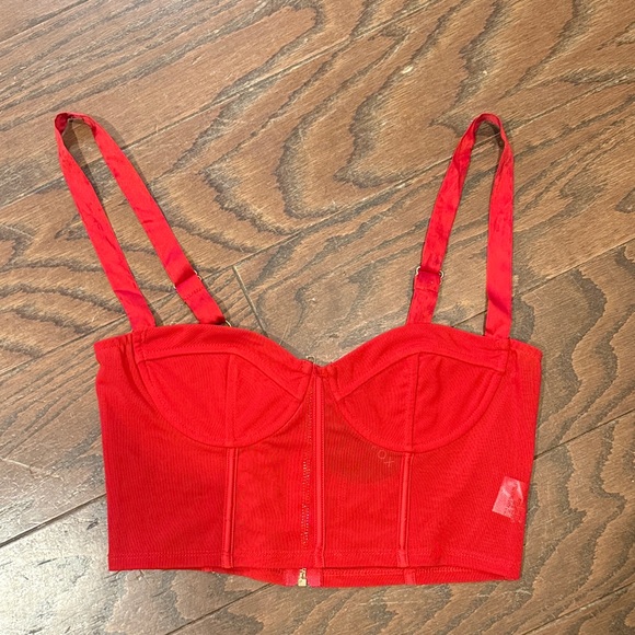 WhiteFox NWT Gimme Love red bustier, medium - Picture 3 of 8